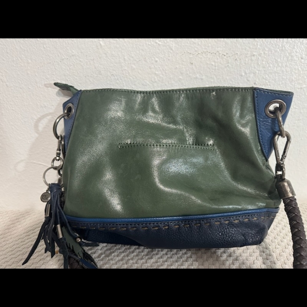 The Sak Two-Tone Green and Blue Women's Handbag EUC